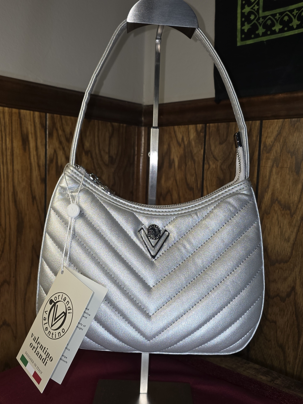 Valentino Orlandi "Rowe" Quilted Shoulder Bag